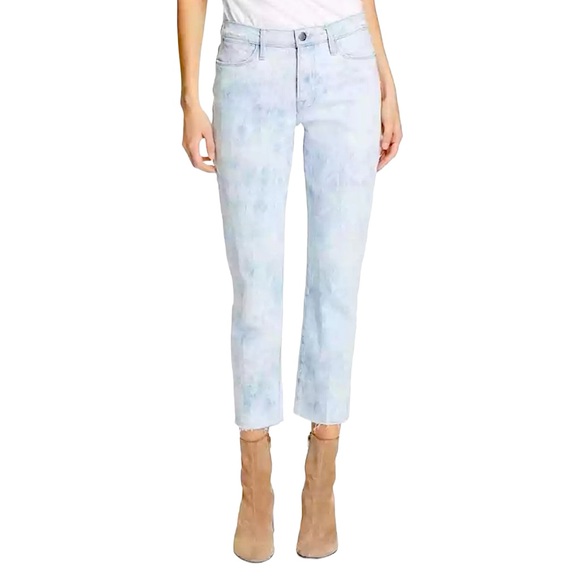 FRAME Le High Tie-Dye Straight-Leg Jeans in Cloud - Picture 15 of 16